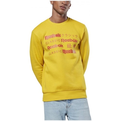 Textiel Heren Sweaters / Sweatshirts Reebok Sport Cl Itl Graphic Crew Geel