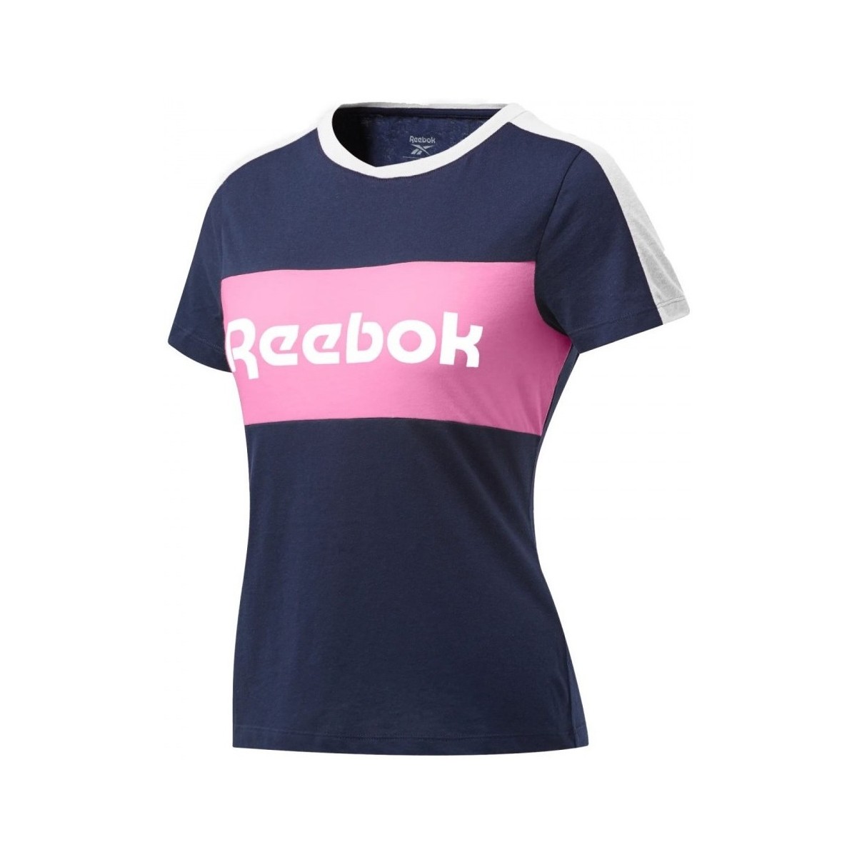 Textiel Dames T-shirts & Polo’s Reebok Sport Te Linear Logo Detail Tee Blauw