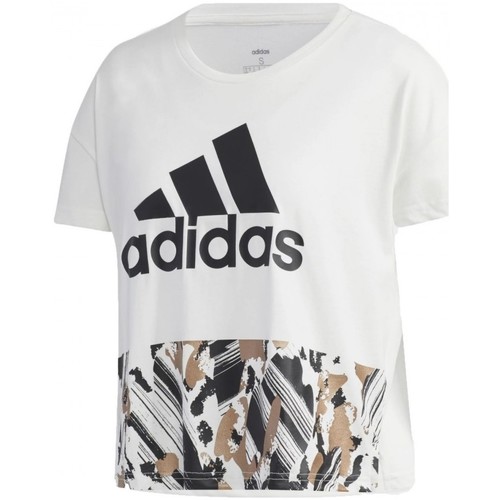 Textiel Dames T-shirts & Polo’s adidas Originals W U-4-U Crop T Wit