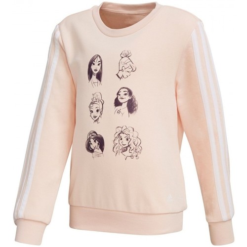Textiel Meisjes Sweaters / Sweatshirts adidas Originals Lg Dsny Crew Roze