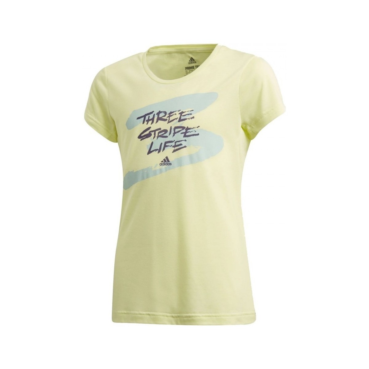 Textiel Meisjes T-shirts korte mouwen adidas Originals Jg Tr Prime Tee Geel