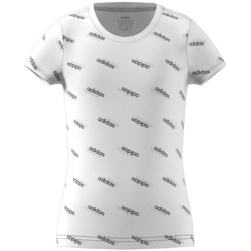 Textiel Meisjes T-shirts korte mouwen adidas Originals Yg Fav T Wit