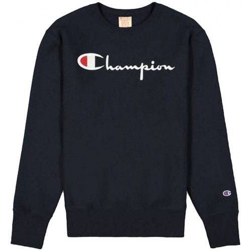 Textiel Heren Sweaters / Sweatshirts Champion Reverse Weave Script Logo Crewneck Sweatshirt Blauw