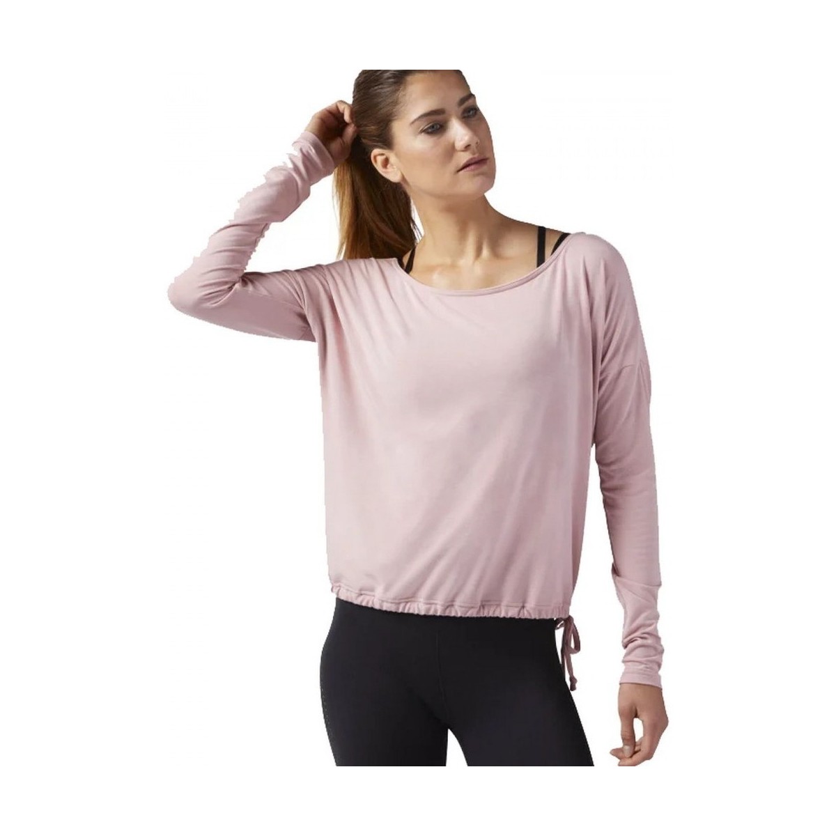 Textiel Dames Sweaters / Sweatshirts Reebok Sport Nature X Long Sleeve Tee Roze