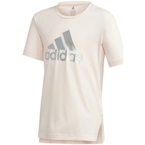 Textiel Meisjes T-shirts korte mouwen adidas Originals G A.R. Glam Tee Roze