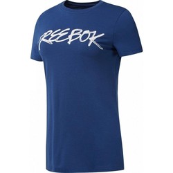Textiel Dames T-shirts & Polo’s Reebok Sport Script Tee Blauw