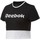 Textiel Dames T-shirts & Polo’s Reebok Sport Te Linear Logo Crop Tee Zwart
