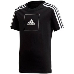 Textiel Jongens T-shirts korte mouwen adidas Originals Jb A Aac Tee Zwart