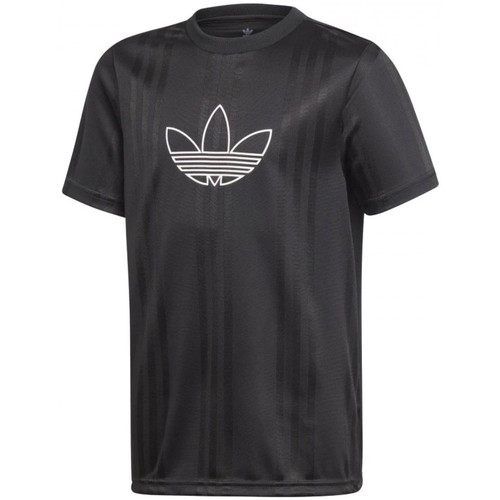 Textiel Jongens T-shirts korte mouwen adidas Originals Outline Jersey Zwart