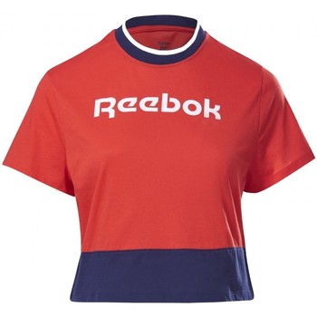 Textiel Dames T-shirts & Polo’s Reebok Sport Te Linear Logo Crop Tee Rood