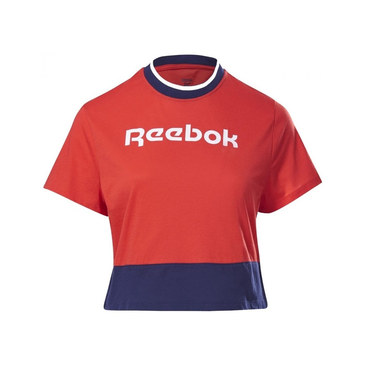 Textiel Dames T-shirts & Polo’s Reebok Sport Te Linear Logo Crop Tee Rood