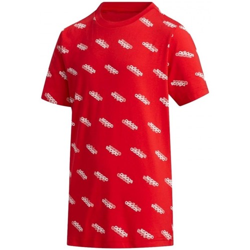Textiel Jongens T-shirts korte mouwen adidas Originals Yb Fav T Rood