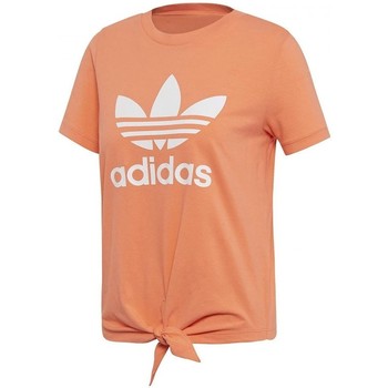 Textiel Dames T-shirts & Polo’s adidas Originals Trefoil Bliss Coral Roze