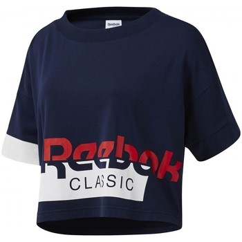 Textiel Dames T-shirts & Polo’s Reebok Sport Ac Cropped Tee Blauw