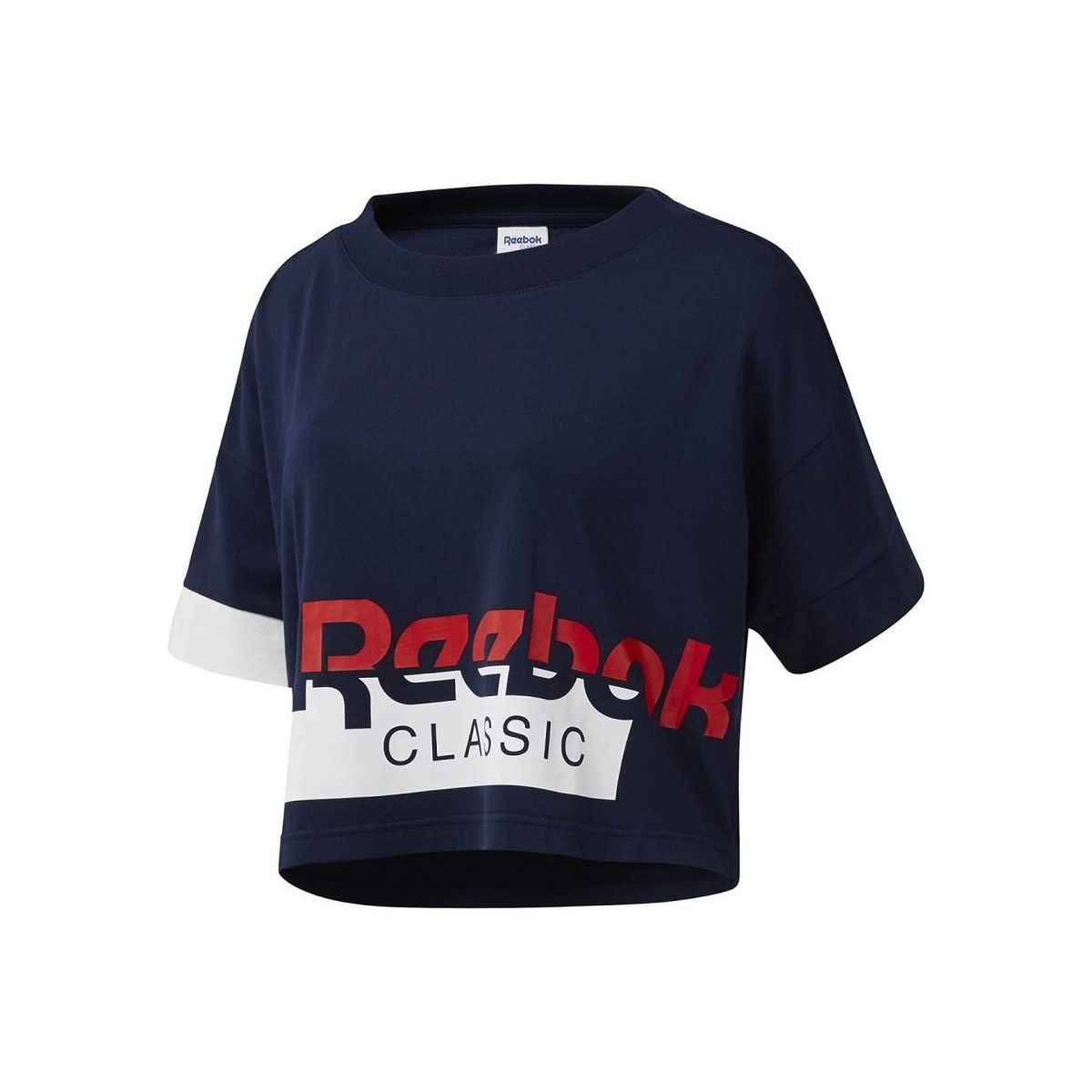 Textiel Dames T-shirts & Polo’s Reebok Sport Ac Cropped Tee Blauw