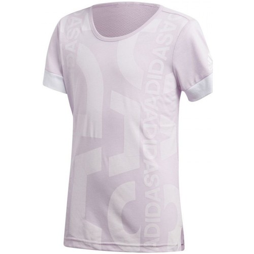Textiel Meisjes T-shirts korte mouwen adidas Originals ID Lineage Graphic Violet