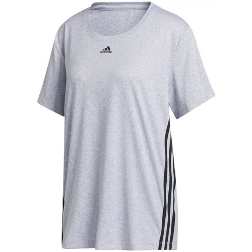 Textiel Dames T-shirts & Polo’s adidas Originals 3 Stripe Tee Wit