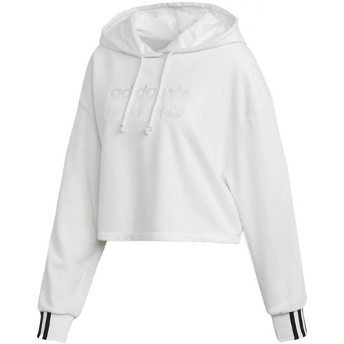 Textiel Dames Sweaters / Sweatshirts adidas Originals Cropped Hoodie Wit