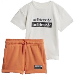 Textiel Kinderen T-shirts korte mouwen adidas Originals Short Set Wit