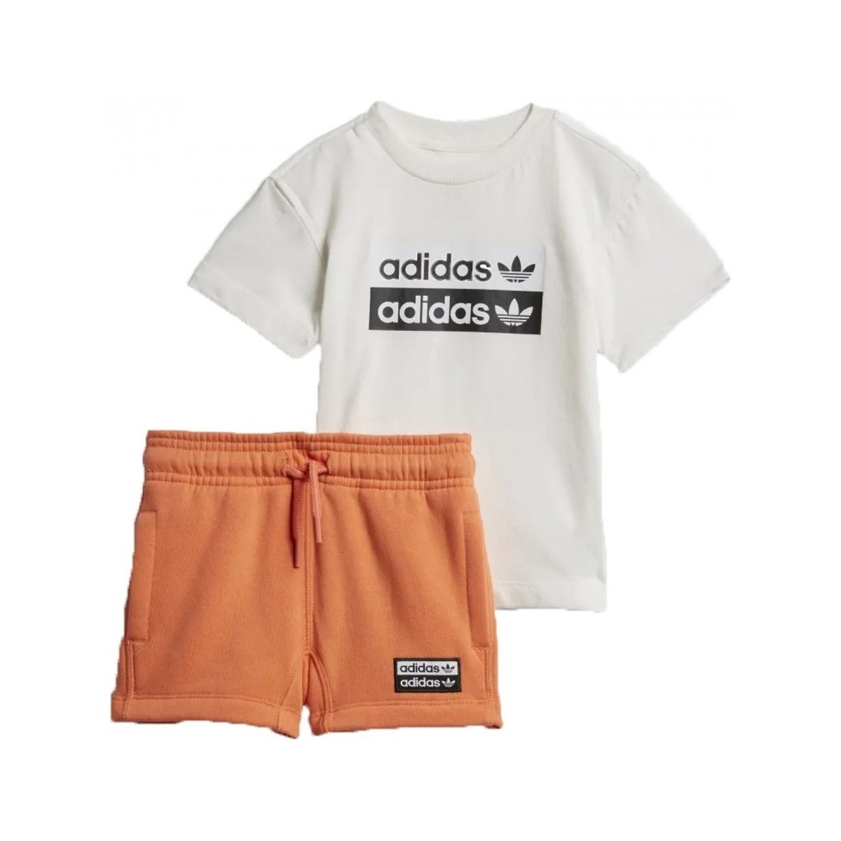 Textiel Kinderen T-shirts korte mouwen adidas Originals Short Set Wit