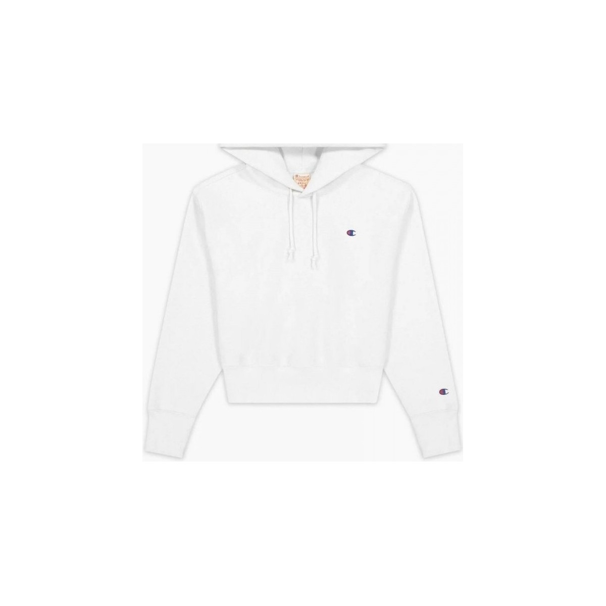 Textiel Dames Sweaters / Sweatshirts Champion Reverse Weave Small Logo Crop Hooded Sweatshirt Wit