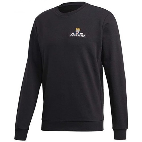 Textiel Heren Sweaters / Sweatshirts adidas Originals Linear Mini Emblem Zwart