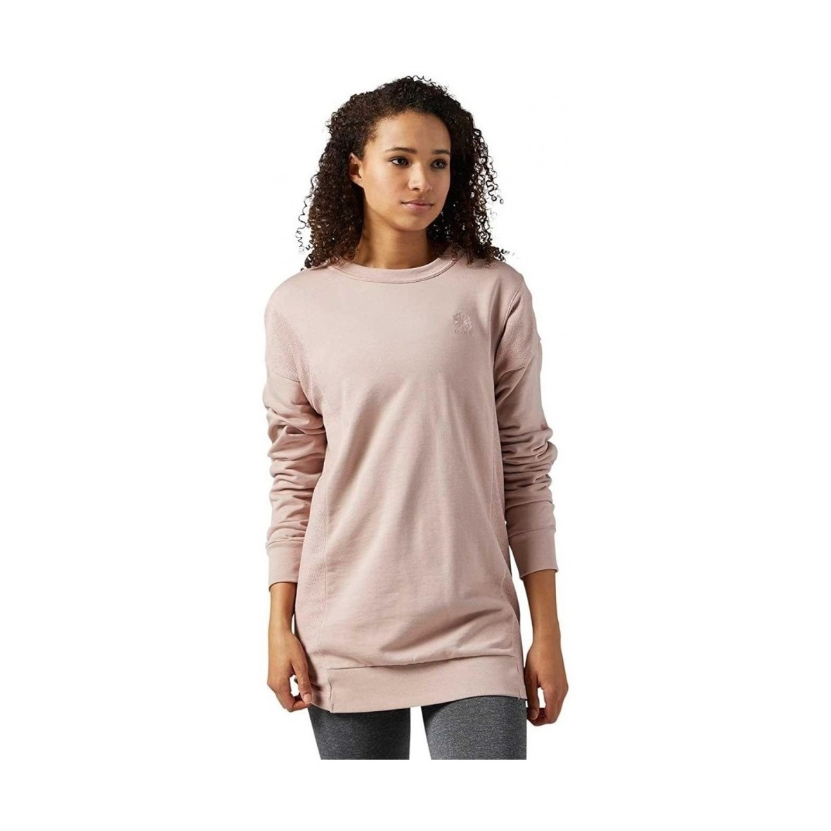 Textiel Dames Sweaters / Sweatshirts Reebok Sport Ft Crewneck Roze