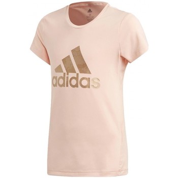 Textiel Meisjes T-shirts korte mouwen adidas Originals Yg Tr Hld Tee Roze