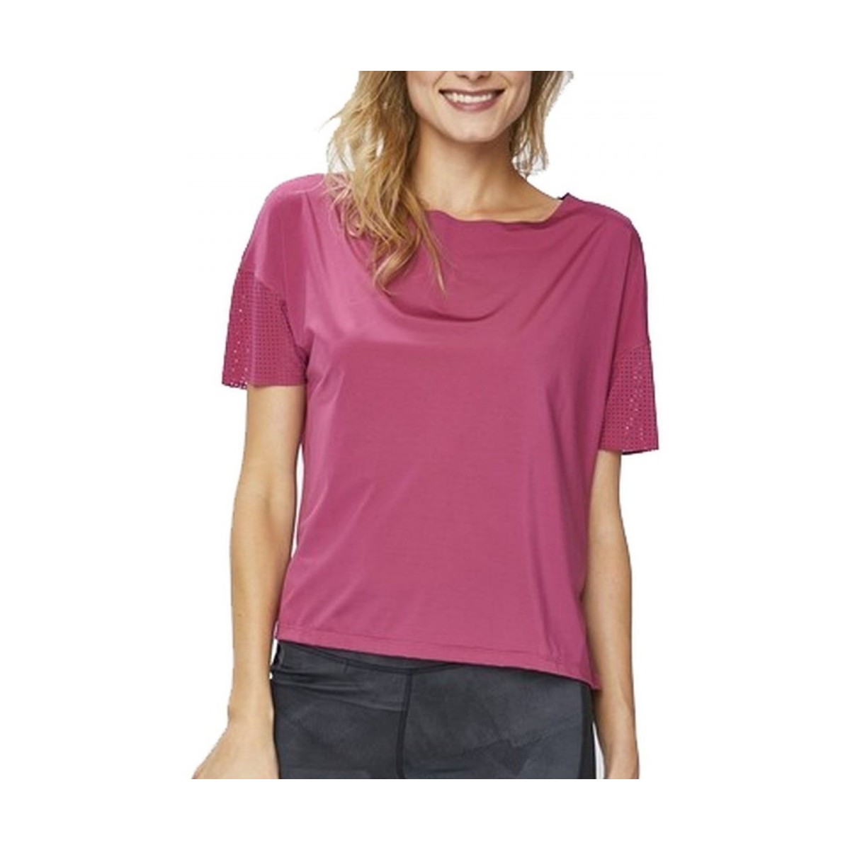 Textiel Dames T-shirts & Polo’s Reebok Sport Perforated Tee Roze