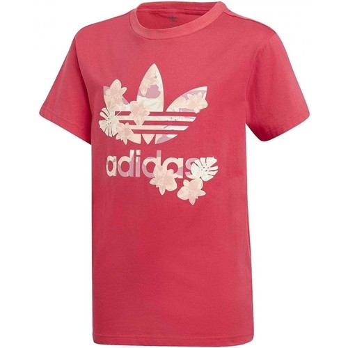 Textiel Meisjes T-shirts korte mouwen adidas Originals Tee Roze