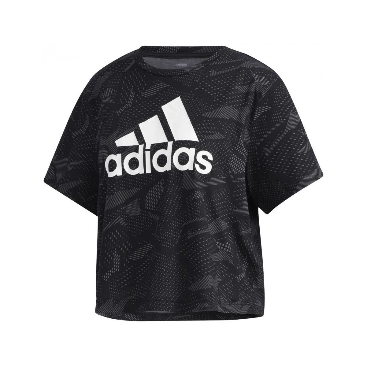 Textiel Dames T-shirts & Polo’s adidas Originals W E Aop T Zwart