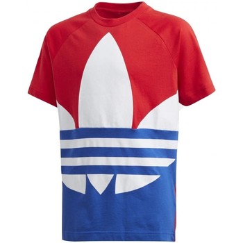 Textiel Kinderen T-shirts korte mouwen adidas Originals Big Trefoil Tee Rood