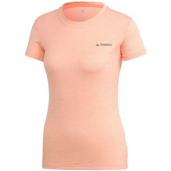 Textiel Dames T-shirts & Polo’s adidas Originals W Tivid Tee Oranje