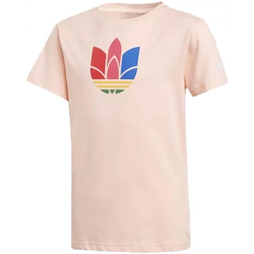 Textiel Kinderen T-shirts korte mouwen adidas Originals 3D Tee Oranje