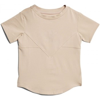 Textiel Jongens T-shirts korte mouwen adidas Originals Trefoil Logo Beige