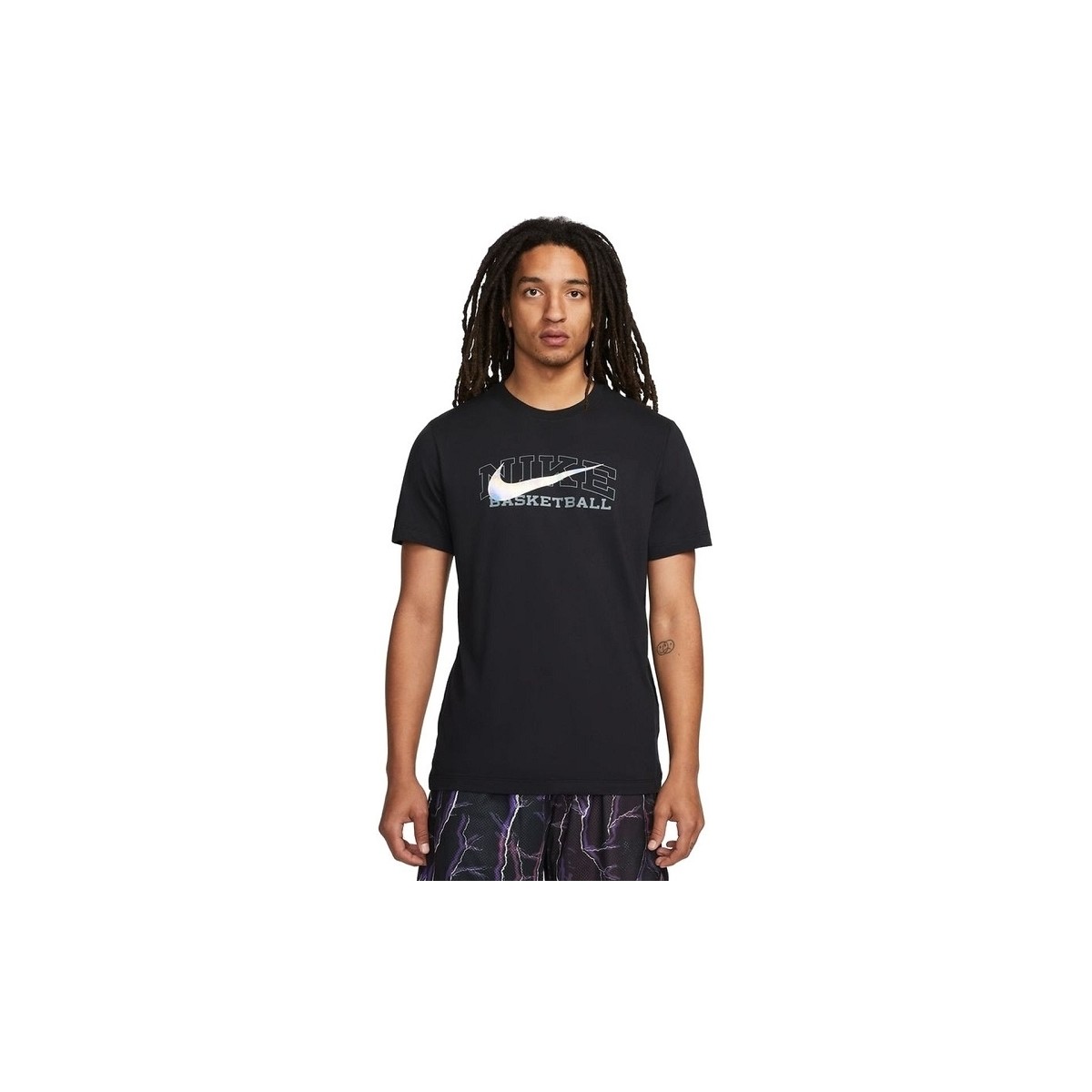 Textiel Heren T-shirts & Polo’s Nike TEE SWOOSH Zwart
