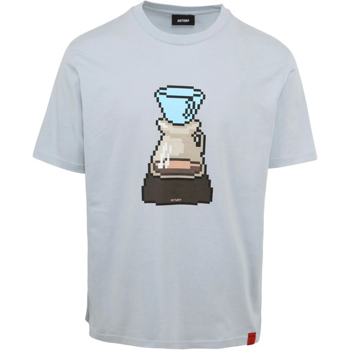 Textiel Heren T-shirts & Polo’s Antwrp T-Shirt Print Lichtblauw Blauw