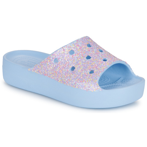 Schoenen Dames slippers Crocs ClassicPlatformGlitterSlideW Blauw / Glitter