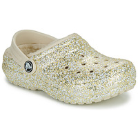 Schoenen Kinderen Klompen Crocs Classic Lined Glitter Clog K Beige