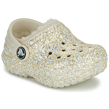 Schoenen Kinderen Klompen Crocs Classic Lined Glitter Clog T Beige / Goud