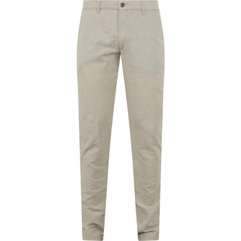 Textiel Heren Broeken / Pantalons Suitable Chino Pico Linnen Beige Beige
