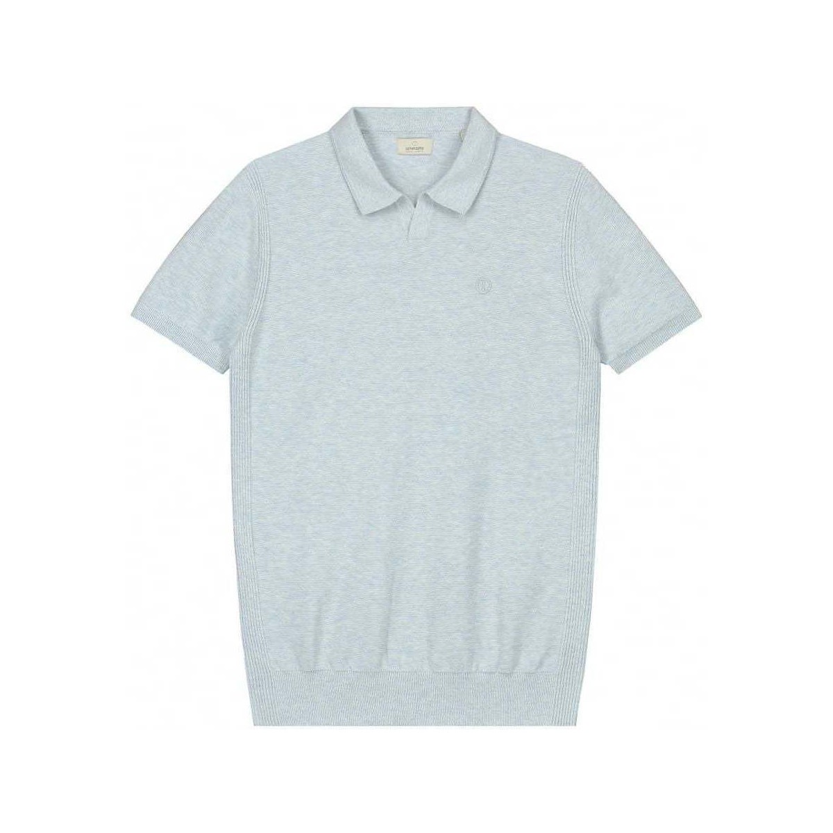 Textiel Heren T-shirts & Polo’s Dstrezzed Polo Melange Slub Lichtblauw Blauw