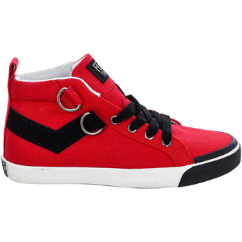 Schoenen Dames Lage sneakers Pony 131X07-RED-BLACK Rood