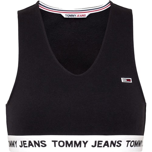 Textiel Dames T-shirts & Polo’s Tommy Jeans TOP NEGRO MUJER   DW0DW13830 Zwart