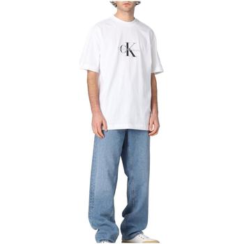 Textiel Heren T-shirts korte mouwen Calvin Klein Jeans  Wit