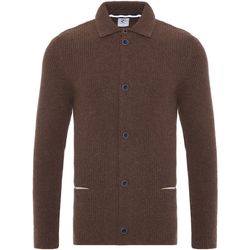 Textiel Heren Sweaters / Sweatshirts R2 Amsterdam R2 Cardigan Merino Wol Bruin Bruin