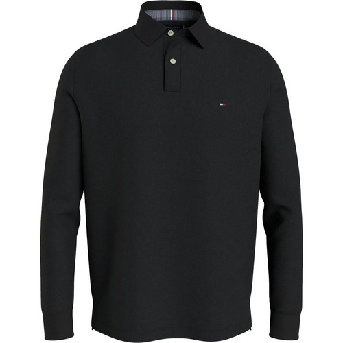 Textiel Heren T-shirts & Polo’s Tommy Hilfiger Big And Tall Poloshirt Long Sleeve Zwart Zwart