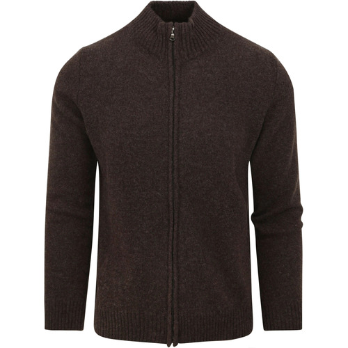 Textiel Heren Sweaters / Sweatshirts Suitable Vest Wol Blend Bruin Bruin