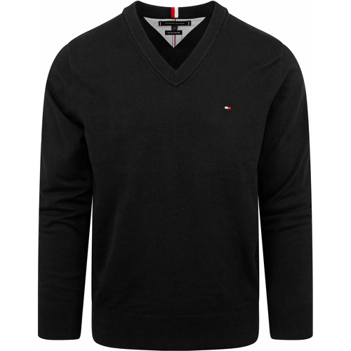 Textiel Heren Sweaters / Sweatshirts Tommy Hilfiger Pullover V-Hals Zwart Zwart