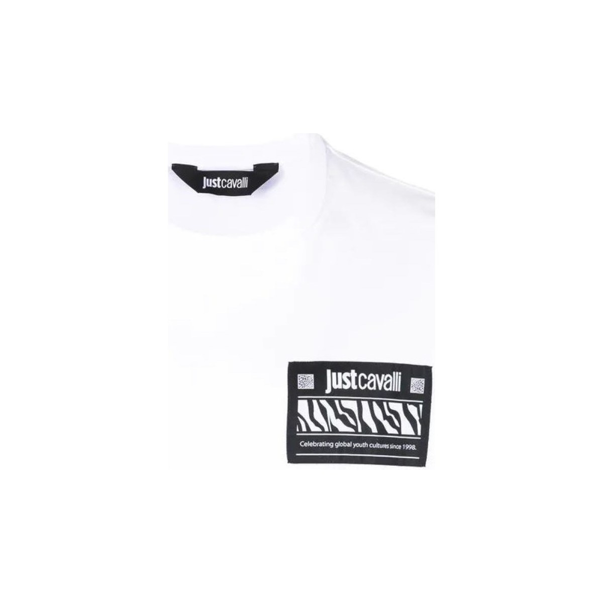 Textiel Heren T-shirts korte mouwen Roberto Cavalli 74OBHI03-CJ400 Wit